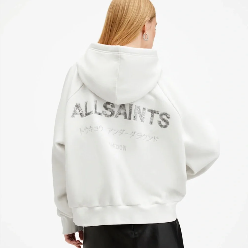 AllSaints White Talon Underground Hoodie - Picture 4 of 14